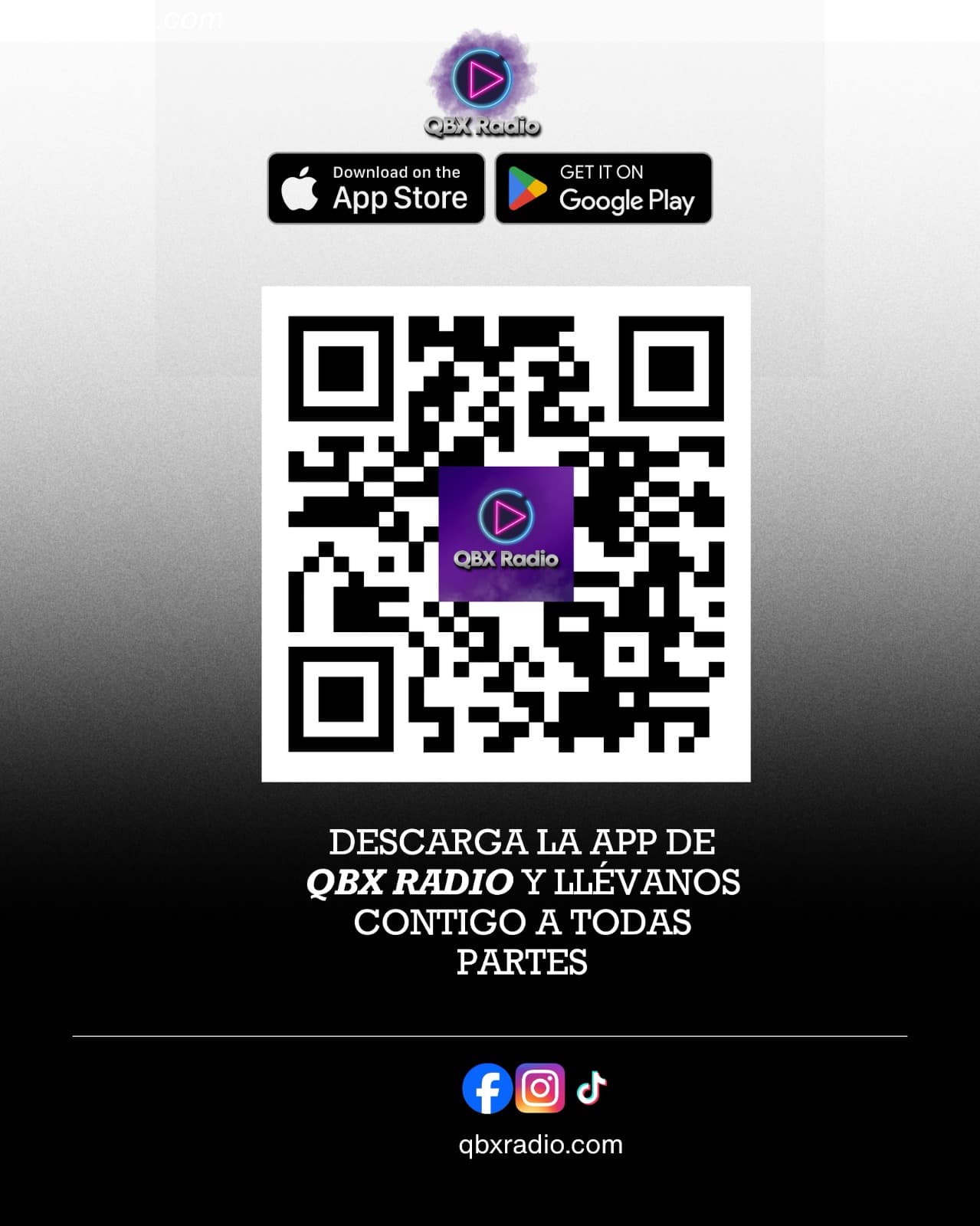 Publicidad QBX Radio